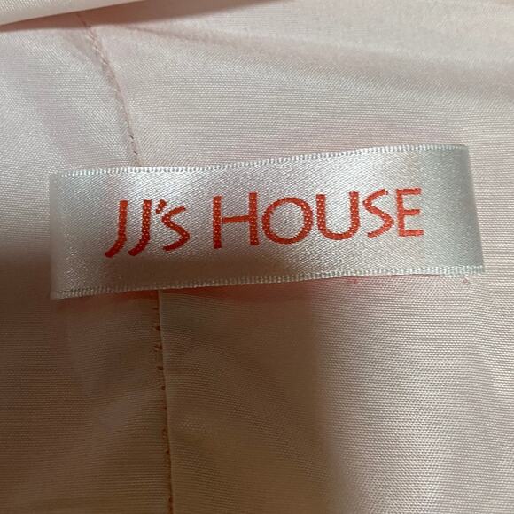 JJs House Chiffon Mini Dress Fit & Flare Pleated Bodice Vneck Blush Pink NEW 8 - Picture 9 of 13